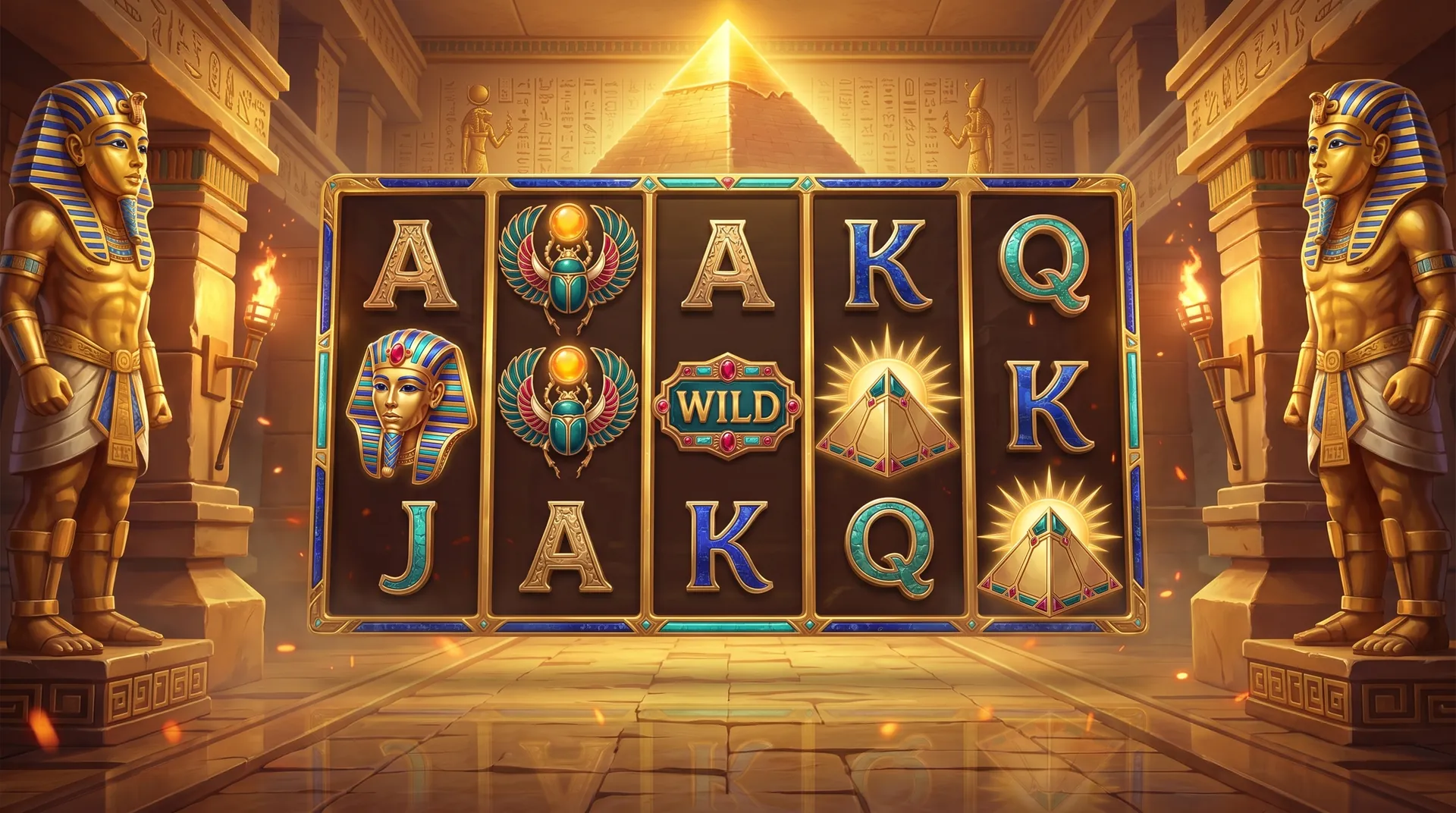 Pharaoh's Vault base game — same layout